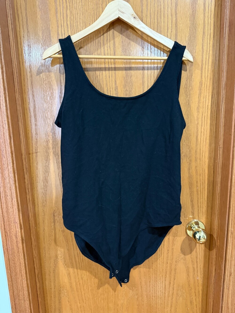 gap size XL black bodysuit with buttons, cotton